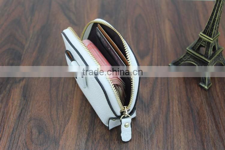 First Genuine leather Bow leather purse makeup Cosmetic Bag shell