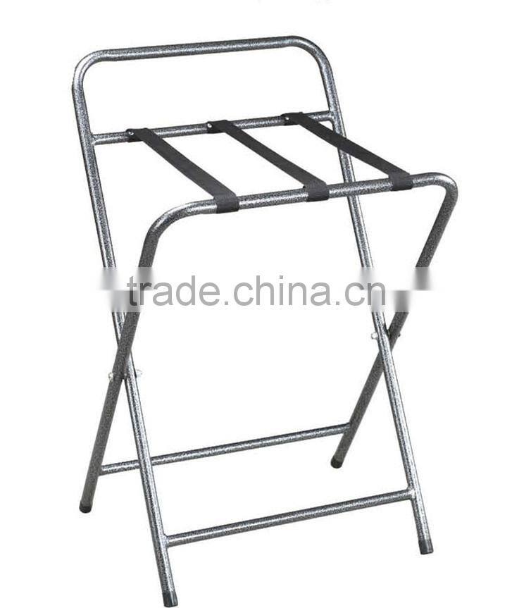 Stainless steel folding luggage rack for hotel room