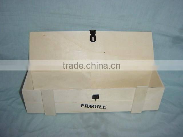 Customized portable round wooden box for beer