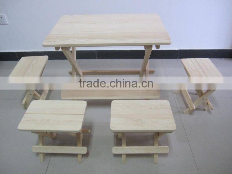 heavy-duty space-saving dining table and chairs