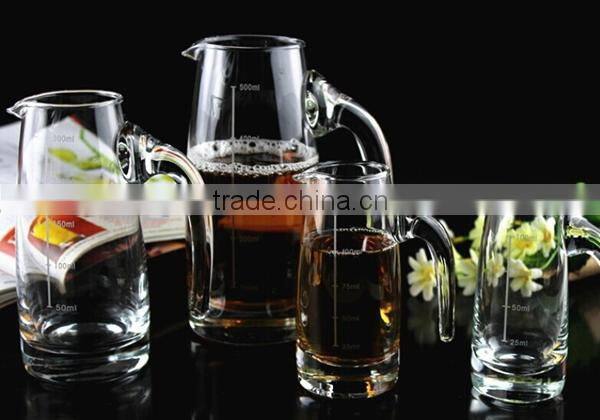 vertical stripes cold water glass drinking glass with handle