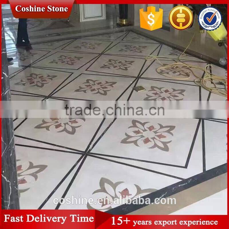 Villa Lobby Design Marble Flooring Tiles Stone Medallion & Watejet