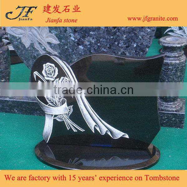 Types Of Small Carved Granite Tombstone With Flower Carving