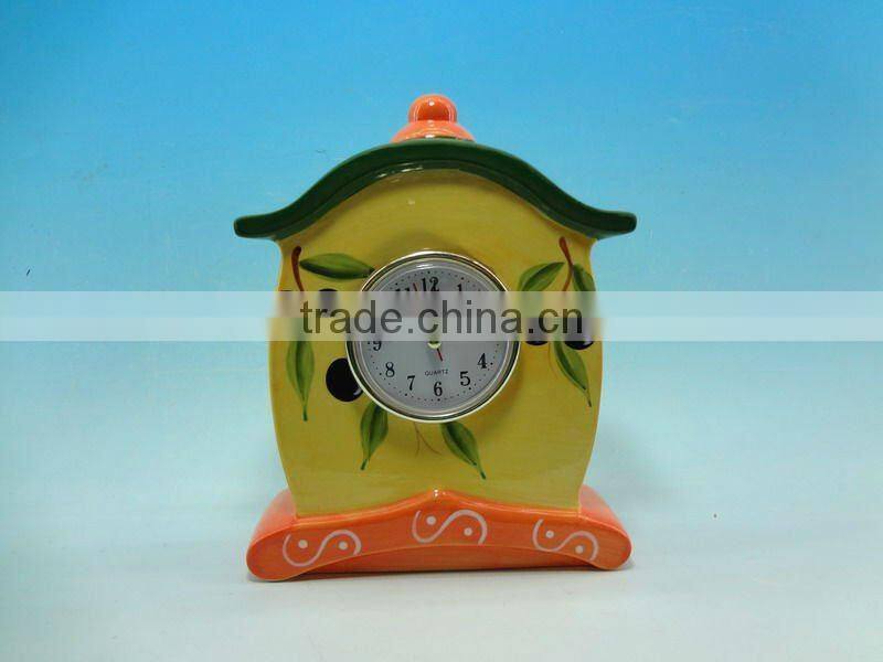 Yellow Digital electric Ceramic Table Clock