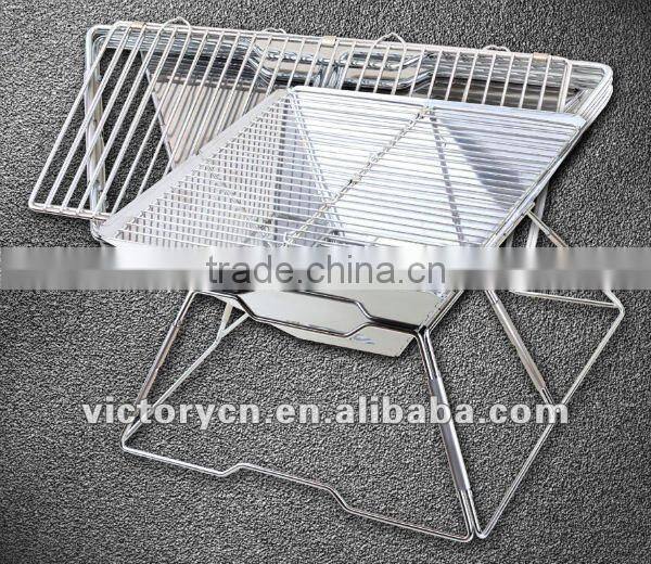 Folding Stainless steel Charcoal bbq grill