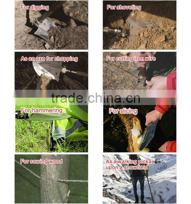 Multi-purpose Camping Shovel DJSV-OS with Tactical Knife Car Emergency Kit