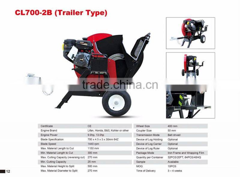 petrol engine wood saw, circular wood saw, horizontal wood saw, 700mm wood saw