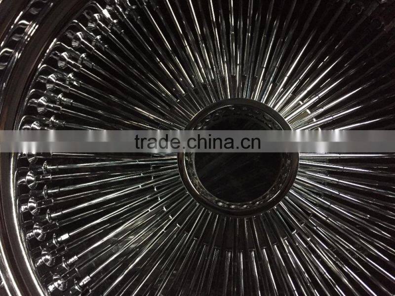 15x8 Knock-off With Adapter and Cap 100 Spoke Wire Wheel