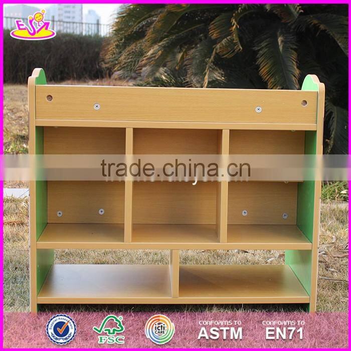 2017 New design double sided frog wooden kids toy storage W08C213