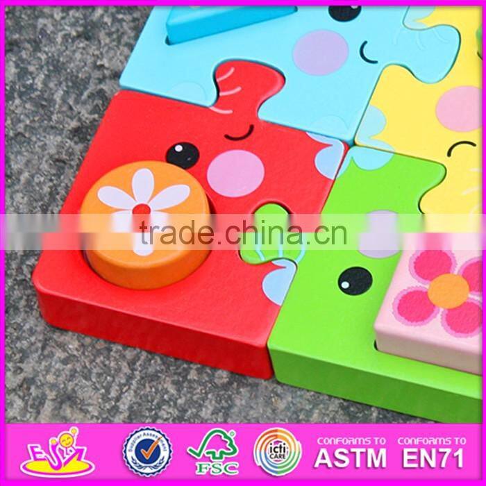 2016 new design geometry puzzle wooden educational toddler toys W13E071