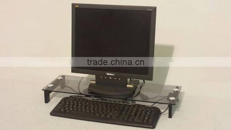 Simple design metal legs for wooden dock holder TV monitor riser stand