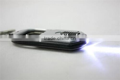 micro LED tool with bottle opener and keychain