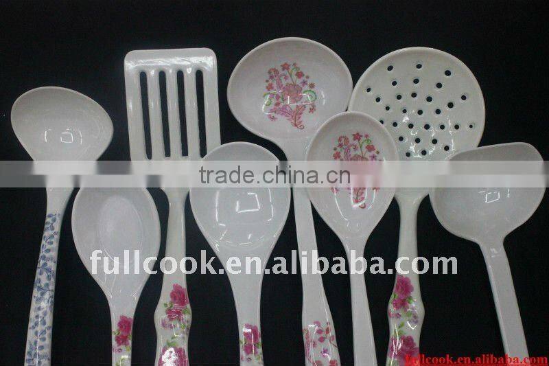 Melamine kitchen untensil series w/flower printing