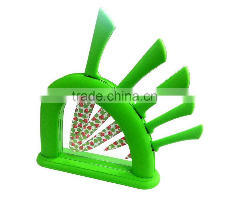 5 pcs kitchen knife with plastic Knife holder