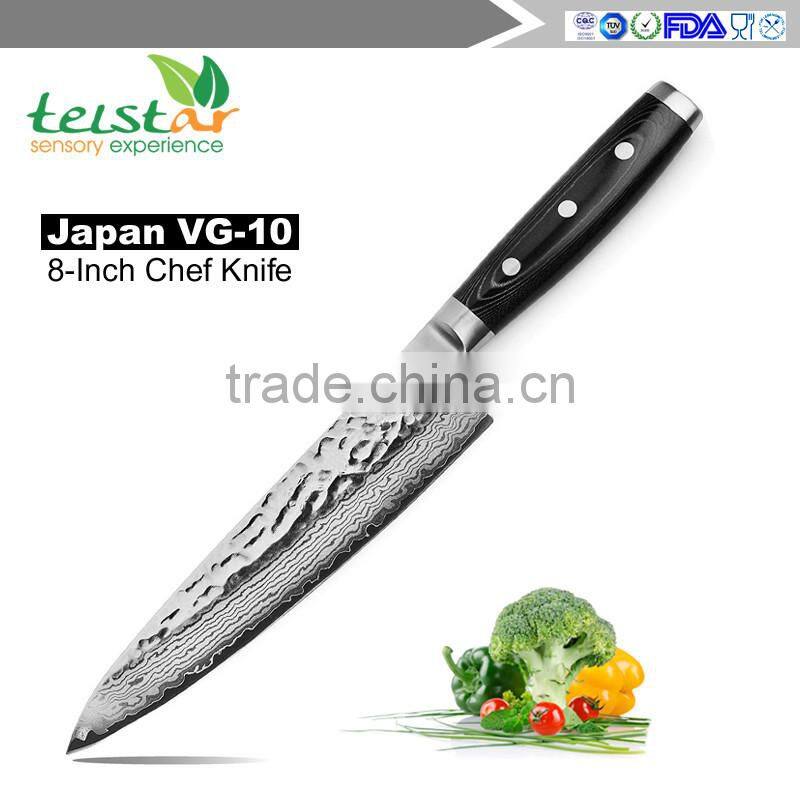 VG-10 steel cutting core Damascus 8-inch Chef's Knife
