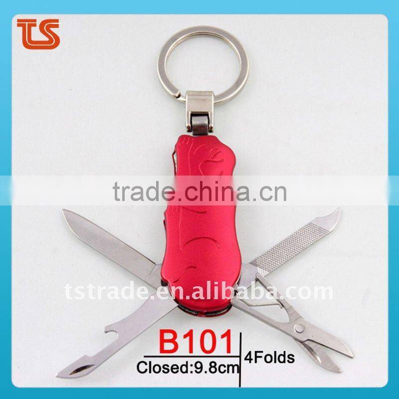 2014 Small multi design metal alloy love couple keychain gifts tool knife
