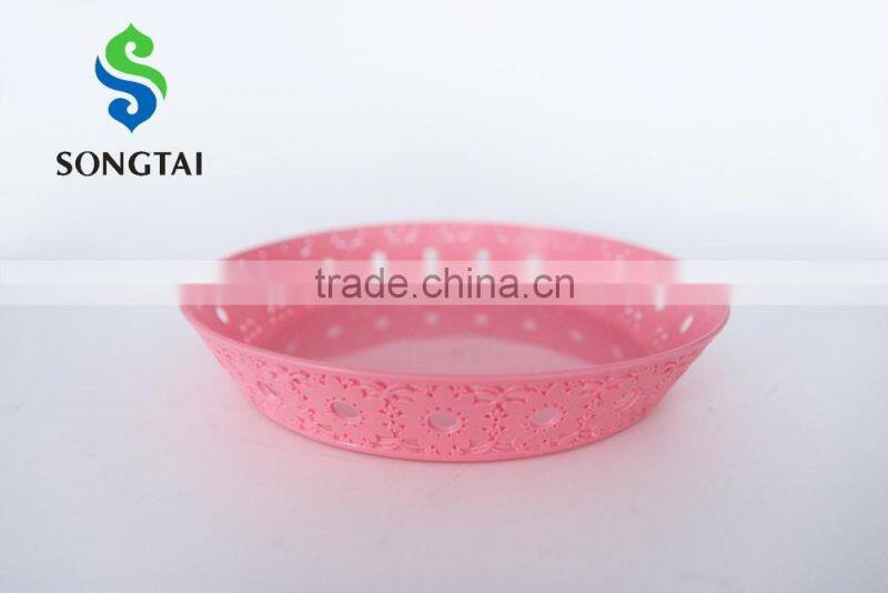 2016 New plastic pp circular fruit tray with sunflower