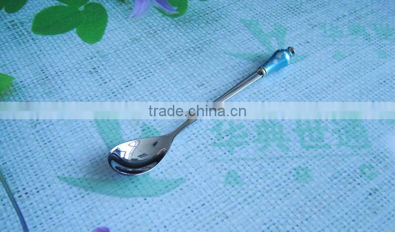 jieyang aluminum handle stainless stir spoon;decor spoon