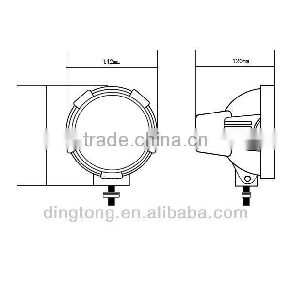 Waterproof HID Off Road Light 9 inch hid driving light for cars 100w 75w 55w 9-32V