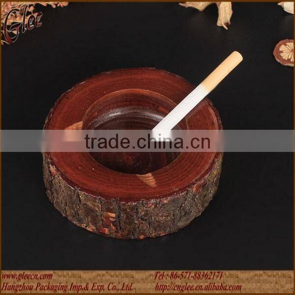 Natural bark wood ashtray