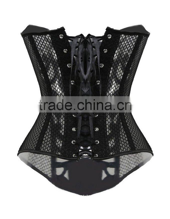 Sexy Summer Hot Gothic Corset Mesh Bustier