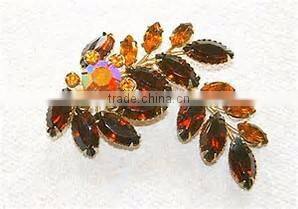 Top quality amber crystal k9 material horse eye cut point back loose rhinestone beads fashion accessories factory wholesale