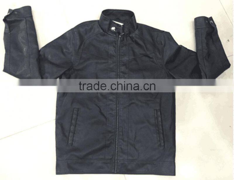 Pu leather jacket zipper up jacket winter coat man