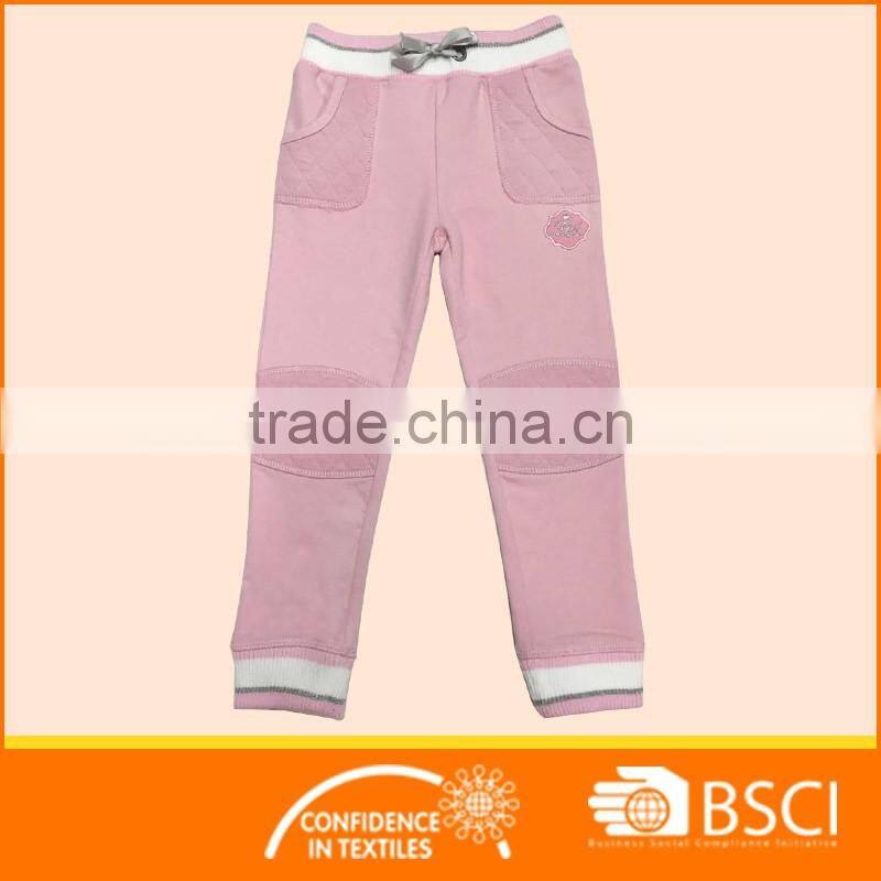 2-8 Y Kid Girl Snap Front Open Jacket+ Long Trousers Autumn&Winter Kids Long Sleeve Clothes Suit