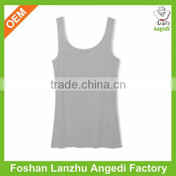 100% cotton ladies gym vest blank tank top custom made slim fit
