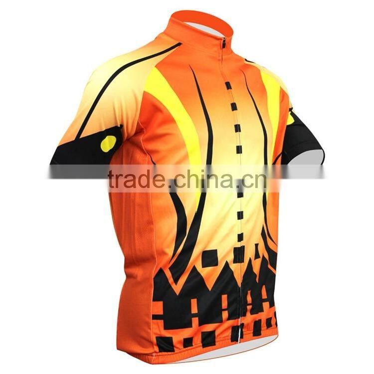 Soft and cool mesh material cycling jersey men