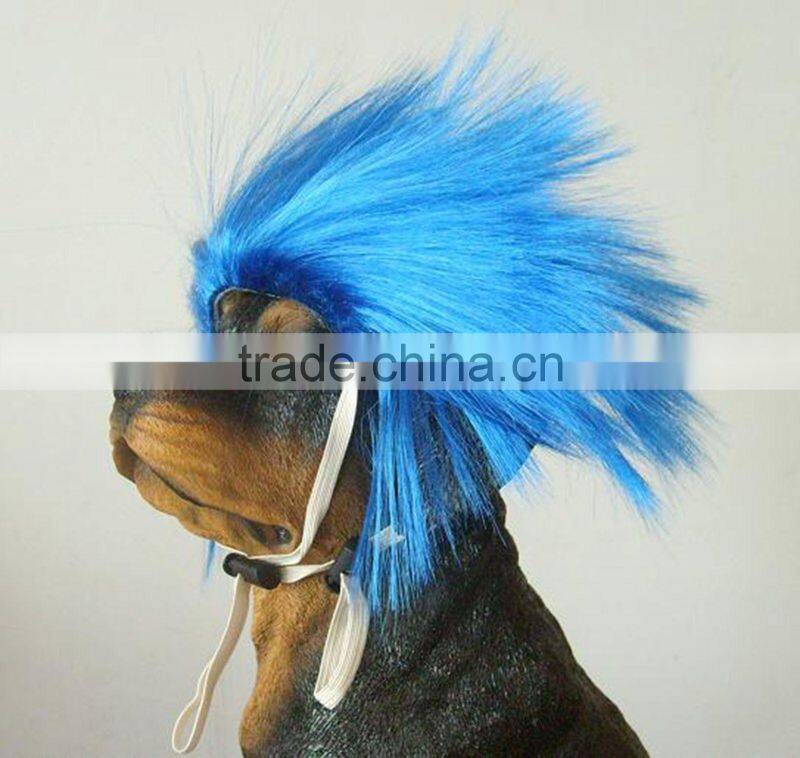 Blue amazing wig pet dog cat Wigs handsome pet wig