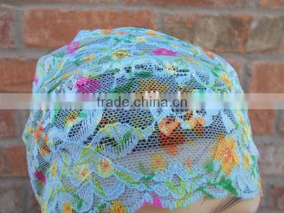 Fashion HOT popular cotton spring lace headwrap