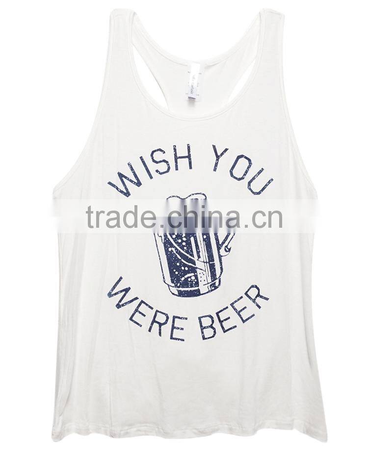 Tank top with low price loose fitting gym stringer tank top wholesale