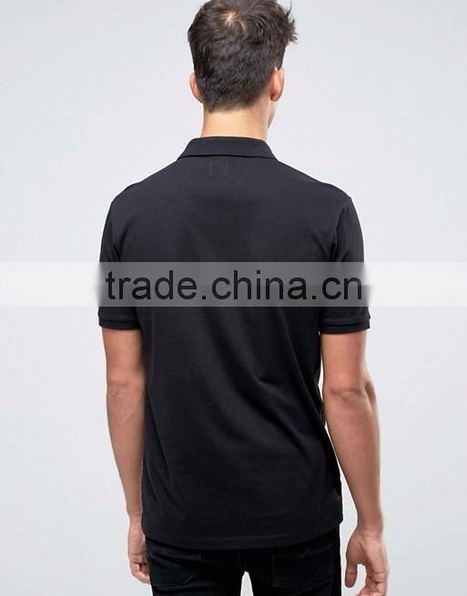 Factory Hot Sale Breathable cotton Polo collar Polo Shirt/Plain Black Machine wash Polo Shirt