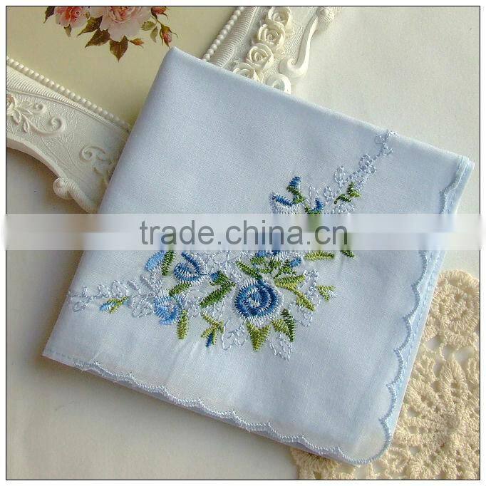 Wholesale high quality embroidered handkerchief
