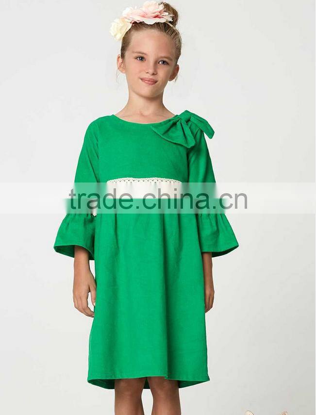 Western Girls Fall Outfits Latest Cotton Frock Designs Kids Flower Girls Puffy Birthday Party Dress