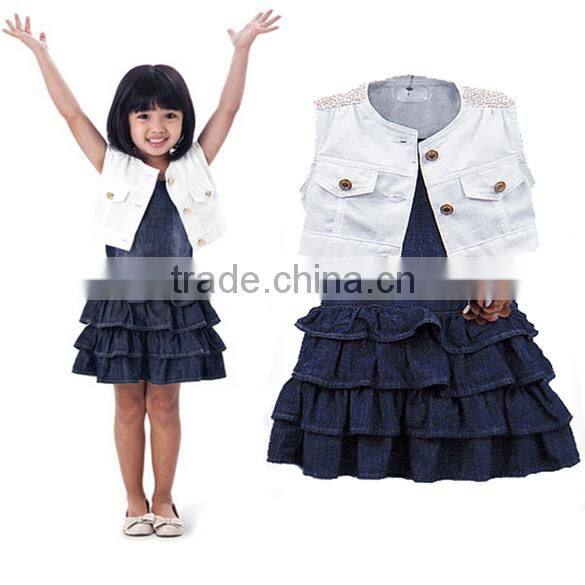 Fashion Baby Kids Clothes Set WITH Belt + Coat+ Queen Dresses for Girls SV001188