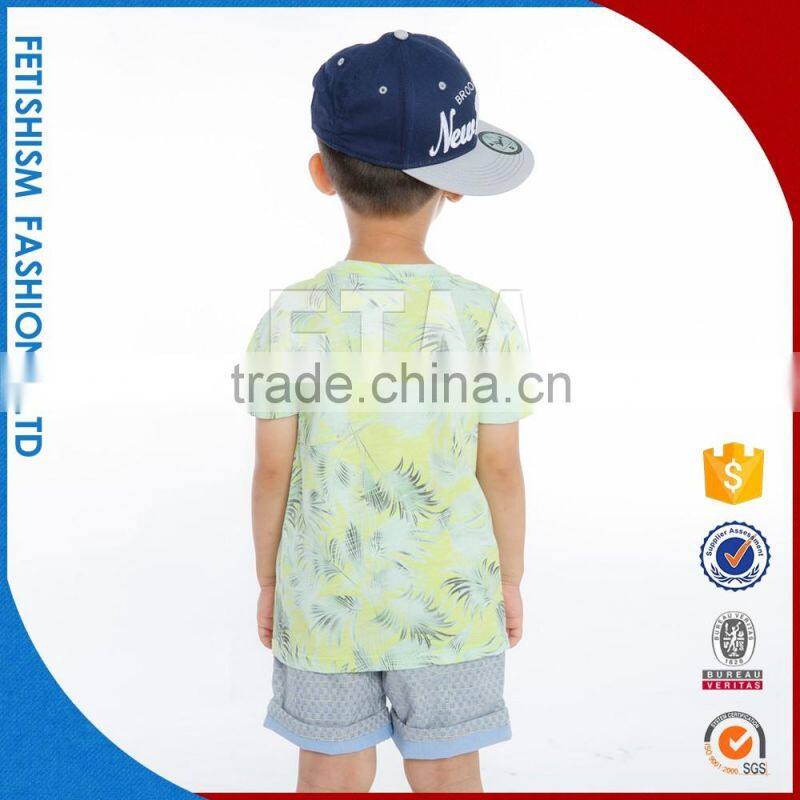 2016 fashion children stylish cartoon boy kids clothes set