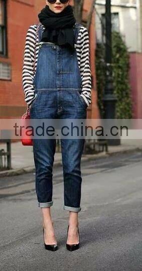 Runwaylover EY0635P Hot Sale 2017 Ladies Fashion Hole Denim Overalls