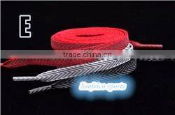 3M Black Fully Laced Reflective Flat Laces - 8 Colors and 3 Lengths Available Reflective Laces - 3M Reflective Style Shoelaces