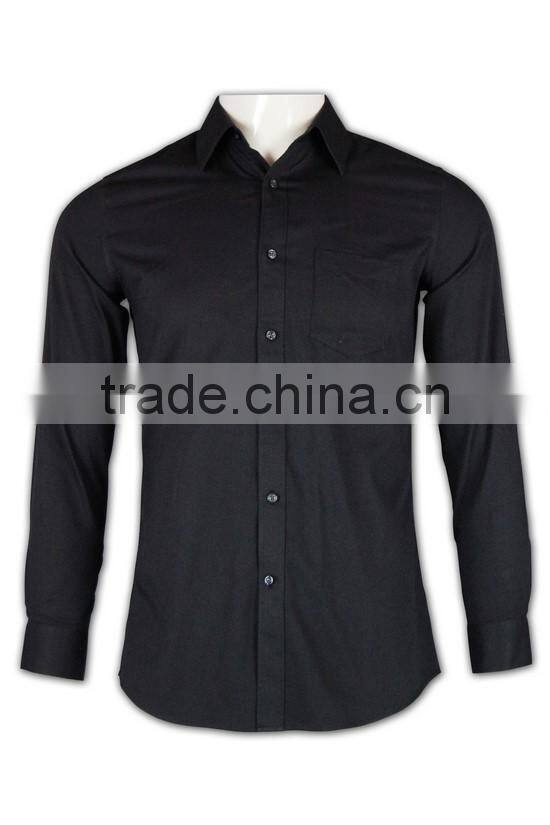 100% Cotton Design china made men's black ready made cotton shirt