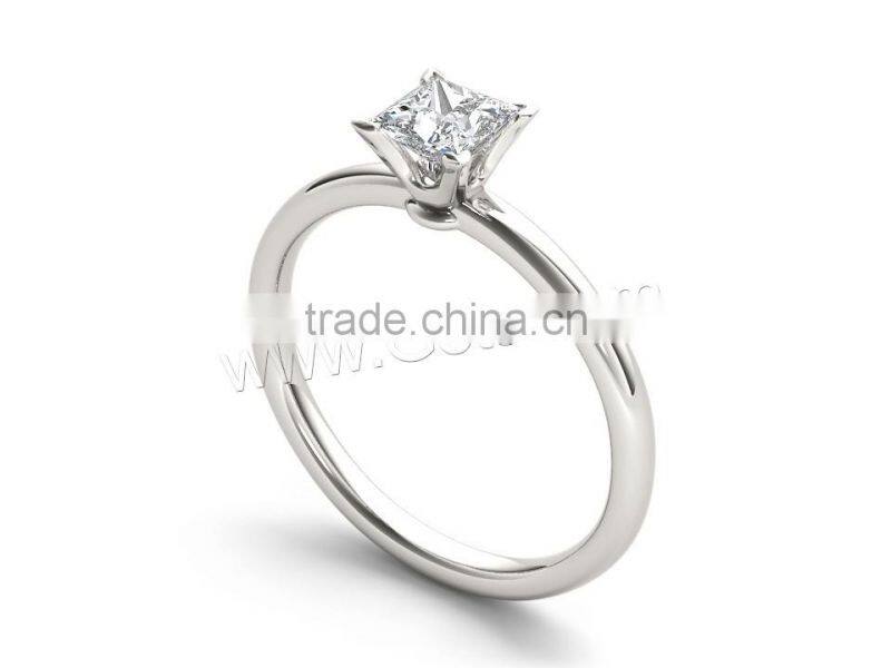 Cubic Zirconia Sterling Silver Finger Ring gift box silver jewelry ring gift for girlfriend ring ceremony gift