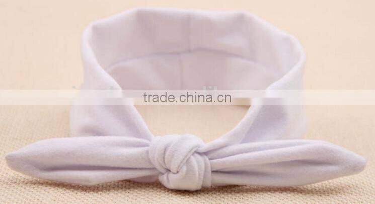 solid color bow style cotton kids headband, kids cotton fabric headband