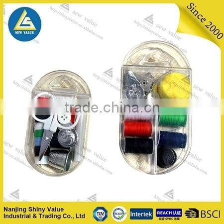 super mini promotional gift sewing kit case in visible plastic box