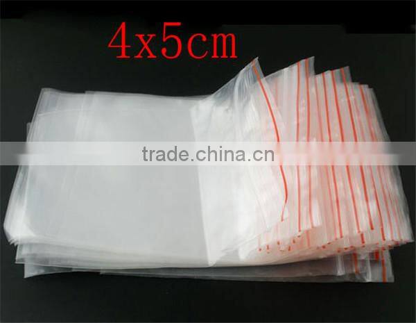 Plastic Zip Lock Bags Rectangle Transparent 6cm x4cm