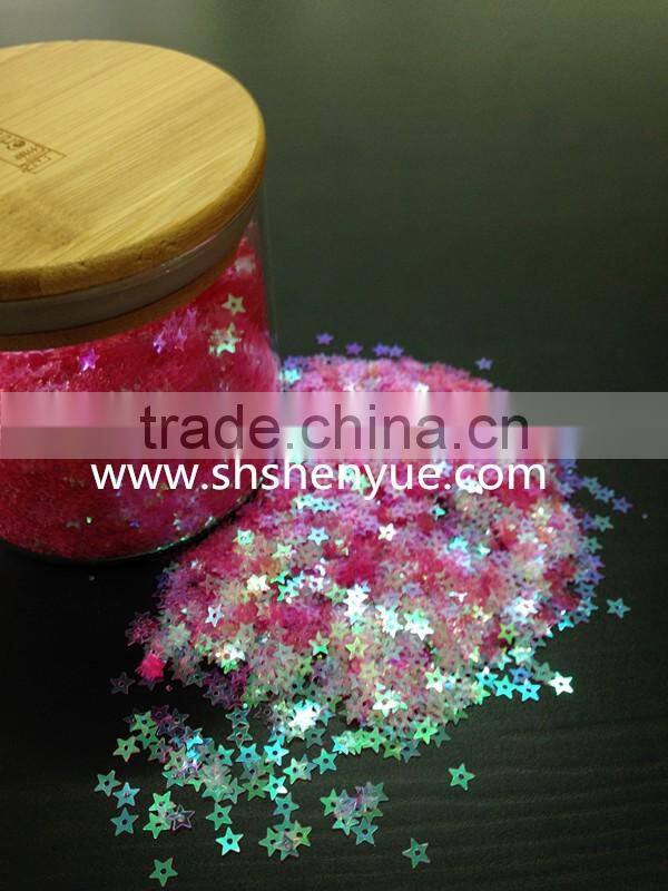 PET little star shape loose sequins for decoration