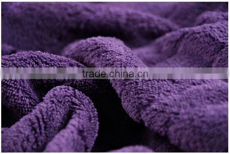 2015 Hot Sale 100% Polyester Wholesale Hometextile Bedding Set Twin King Full Queen Size Warm Glossy Line Coral Fleece Blanket