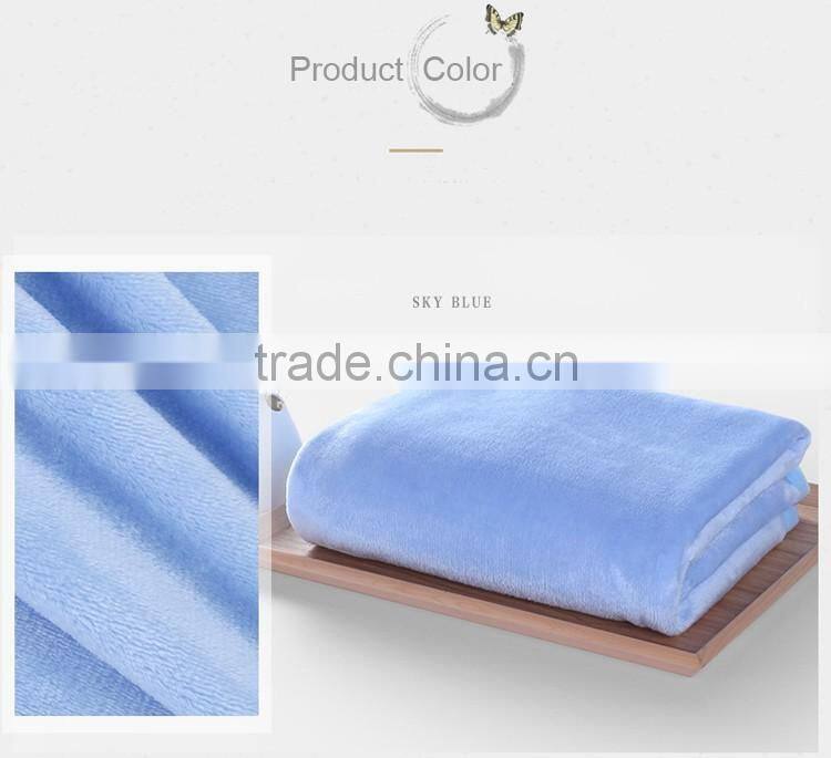 Soft plain baby flannel fleece blanket plus