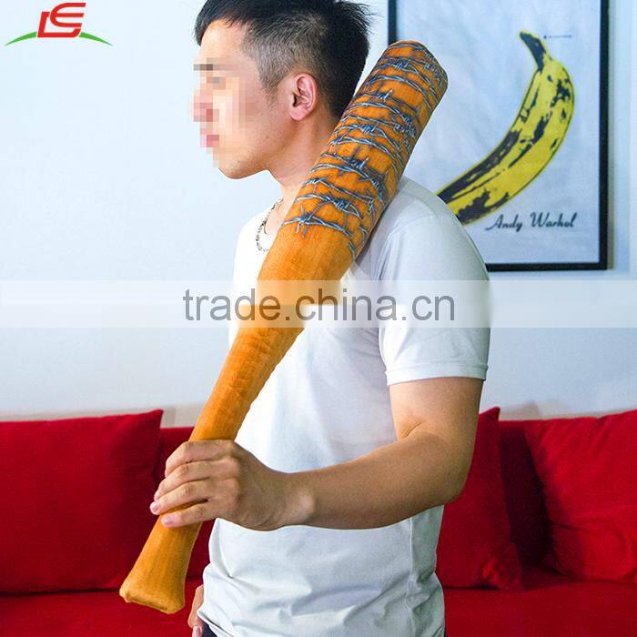 hot sell walking dead plush Lucille baseball bat bolster throw pillow