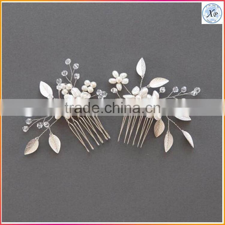 wholesale Fashion Gold Bridal Hair Flower Comb Pin